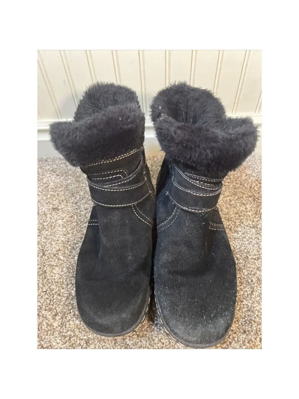 Baretraps Eryn Womens Size 6 Black Regular Suede Winter Boots